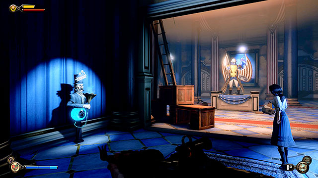 Enter the Hall of Heroes and interact with an automaton used to purchase salts in order to replenish your supplies - Introduction - Lockpicks - BioShock: Infinite - Game Guide and Walkthrough