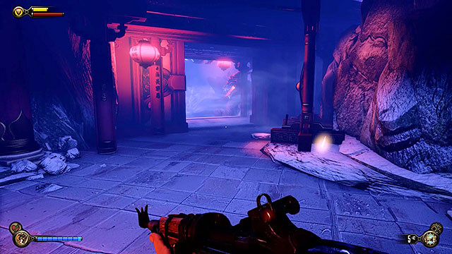 Peking Exhibit - behind a gong in the corridor leading to the main part of the exhibit - Chapters 9-11 - Lockpicks - BioShock: Infinite - Game Guide and Walkthrough