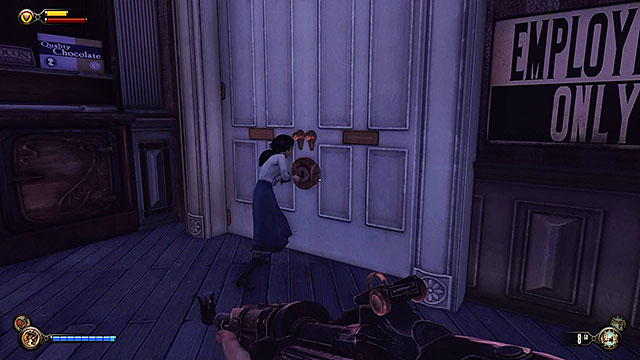 Theres a weapons upgrade station at the end of the ticket hall, near a kinetoscope - Safes and locked doors (chapters 8-28) - Lockpicks - BioShock: Infinite - Game Guide and Walkthrough