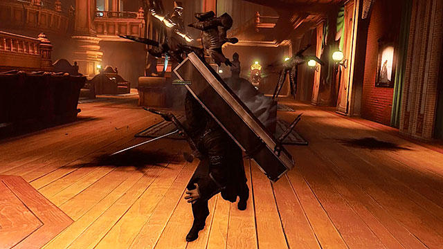 Crows (they are also referred to as Zealots) prefer melee weapons and they attack the player with a large sword - Powerful enemies - Enemies - BioShock: Infinite - Game Guide and Walkthrough