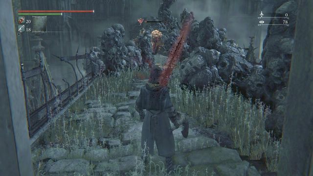 Immediately after entering the bridge you must watch out for your frenzy. - How to find Blood Rock? - FAQ - Bloodborne - Game Guide and Walkthrough