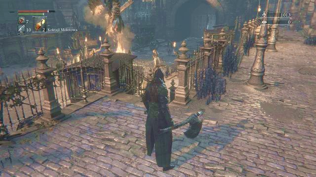 After a while you will get to the place shown on the screenshot above - Central Yharnam - Walkthrough - Bloodborne - Game Guide and Walkthrough