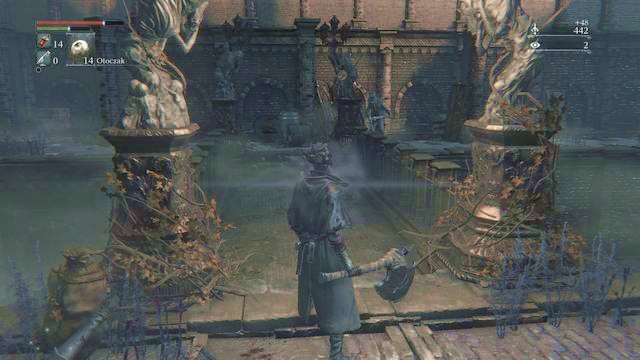 When you are on the bridge you will see two enemies with firearms. - Central Yharnam - Sewers - Walkthrough - Bloodborne - Game Guide and Walkthrough