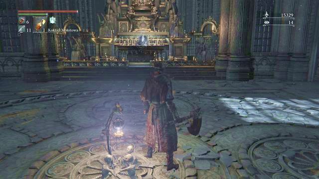 Go to the alter and observe the item there to unlock the password necessary to enter the Forbidden Woods. - Cathedral Ward - Central Square - Walkthrough - Bloodborne - Game Guide and Walkthrough
