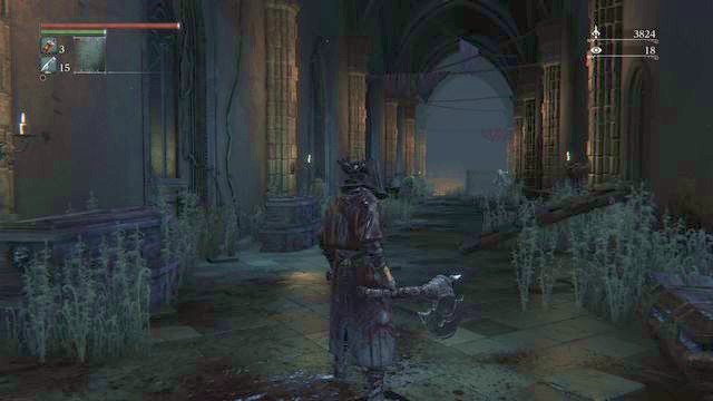 A hooded enemy will jump on you from above. - Old Yharnam - Walkthrough - Bloodborne - Game Guide and Walkthrough