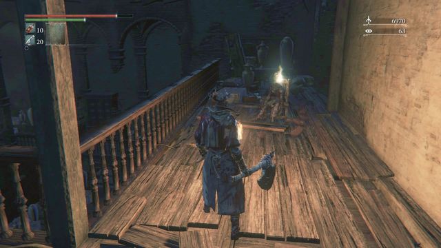 On the corpse upstairs, you will find an interesting set - Old Yharnam - Walkthrough - Bloodborne - Game Guide and Walkthrough