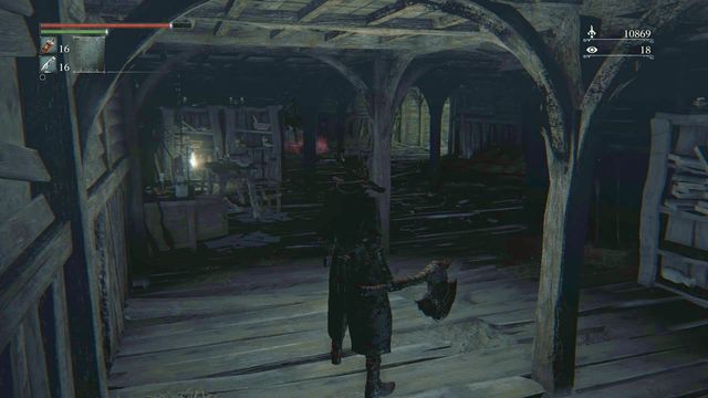 Inside the building, you can turn right after going up the ladder. You will find a few items at the end. - Hemwick Charnel Lane - Walkthrough - Bloodborne - Game Guide and Walkthrough