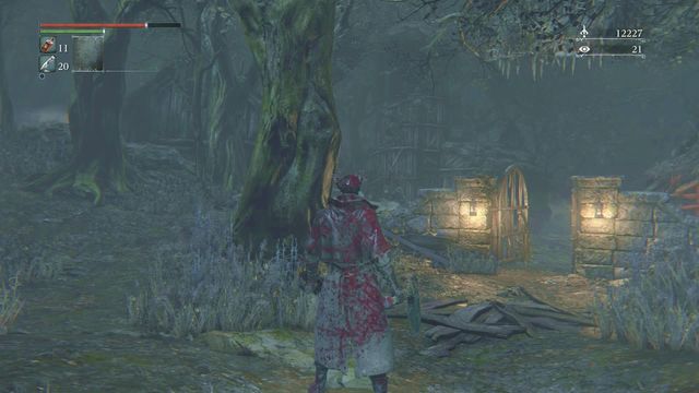 You can reach the same village by turning left earlier before the tombstone - Forbidden Woods - Walkthrough - Bloodborne - Game Guide and Walkthrough