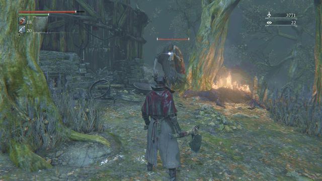 Watch out for the opponents strong attacks. Getting killed will result in being teleported to another location. - Forbidden Woods - Walkthrough - Bloodborne - Game Guide and Walkthrough