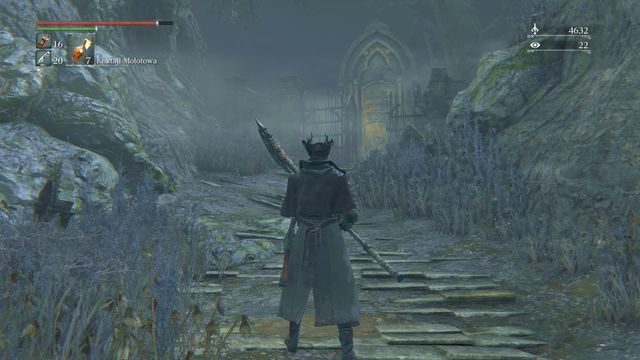 If you turn right and go up the stairs, you will unlock a gate. - Forbidden Woods - Walkthrough - Bloodborne - Game Guide and Walkthrough