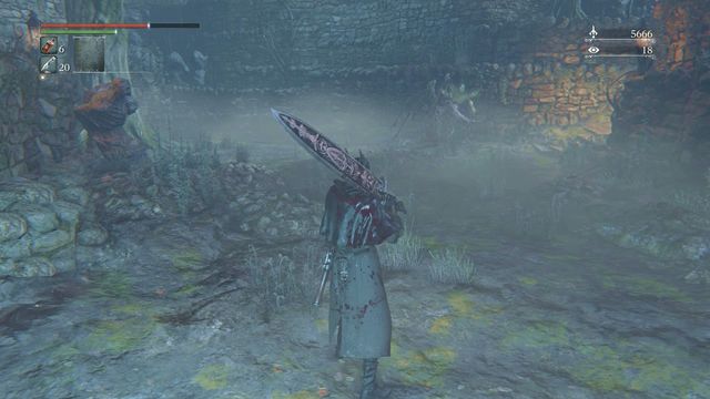 Wait until the second enemy goes up if you want to kill them one by one. - Byrgenwerth - Walkthrough - Bloodborne - Game Guide and Walkthrough