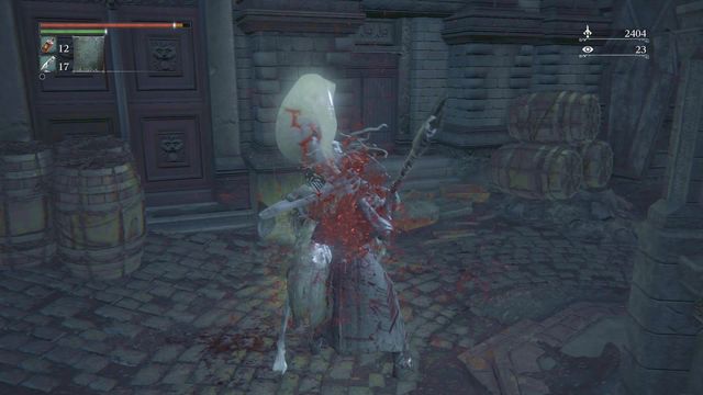 If you fail to dodge the attack, you will suffer some unpleasant consequences. - Healing Church Workshop - Walkthrough - Bloodborne - Game Guide and Walkthrough