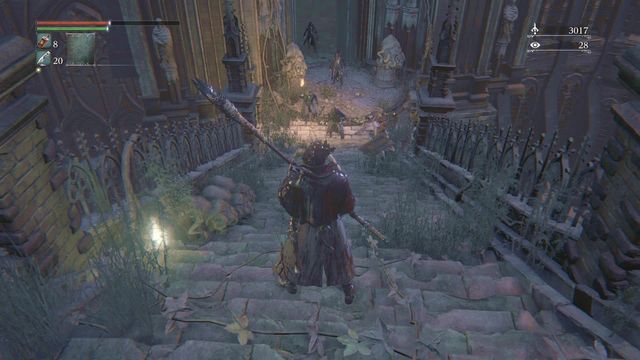 Stairs are full of enemies, it is wise to quickly avoid them. - Yahargul, Unseen Village - Walkthrough - Bloodborne - Game Guide and Walkthrough