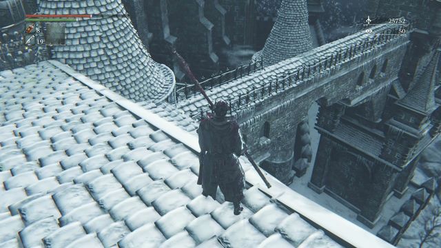 Then go out through another stairs to the frozen roof - Forsaken Castle Cainhurst - Walkthrough - Bloodborne - Game Guide and Walkthrough