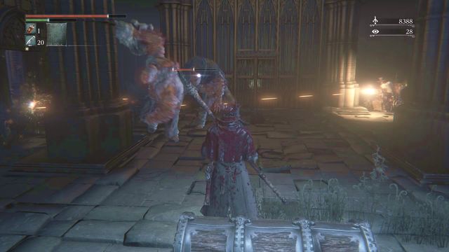 Keep your enemies at distance, you can hide from their shoots behind a pillar. - Yahargul, Unseen Village - Walkthrough - Bloodborne - Game Guide and Walkthrough