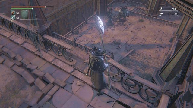 Place where you jump down. - Yahargul, Unseen Village - Yahargul Chapel - Walkthrough - Bloodborne - Game Guide and Walkthrough
