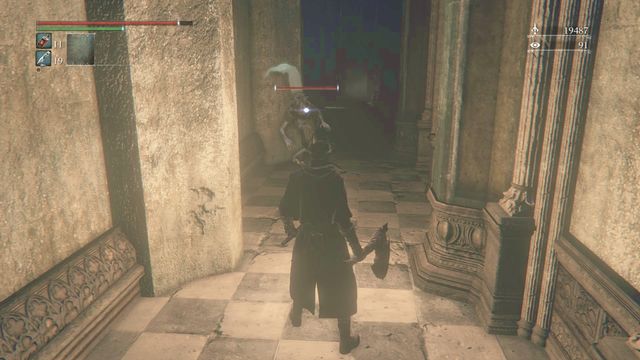 Lure the witch from the corridor to the large room, where it will be easier to avoid being catch and shot. - Upper Cathedral Ward - Walkthrough - Bloodborne - Game Guide and Walkthrough