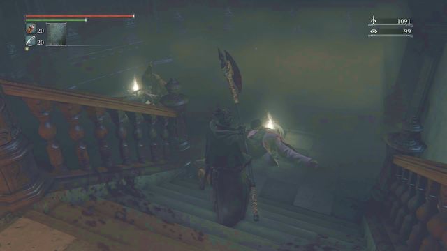 Immediately after entering the room you can attack the witch on the left - she protects parts of Choir set (gloves, trousers, garb). - Upper Cathedral Ward - Walkthrough - Bloodborne - Game Guide and Walkthrough