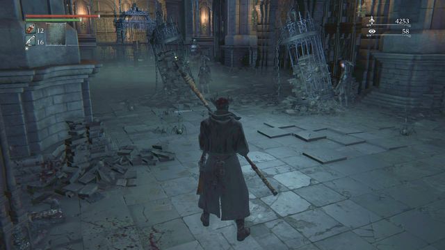Small crossbowmen can be attacked from the back, on the right side. - Nightmare of Mensis - Walkthrough - Bloodborne - Game Guide and Walkthrough