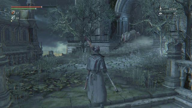 Calmly walk to the pig and attack it from the back. - Nightmare of Mensis - Walkthrough - Bloodborne - Game Guide and Walkthrough