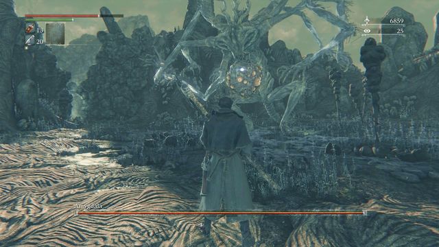 Watch out for the laser attack that deals great damage. - Amygdala - Boss Fights - Bloodborne - Game Guide and Walkthrough
