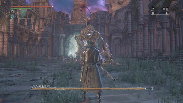 Preparations for attack are signalized with raising both hands. - One Reborn - Boss Fights - Bloodborne - Game Guide and Walkthrough