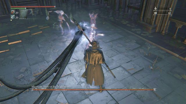 You will hide from the poisonous slime under a balcony. - One Reborn - Boss Fights - Bloodborne - Game Guide and Walkthrough