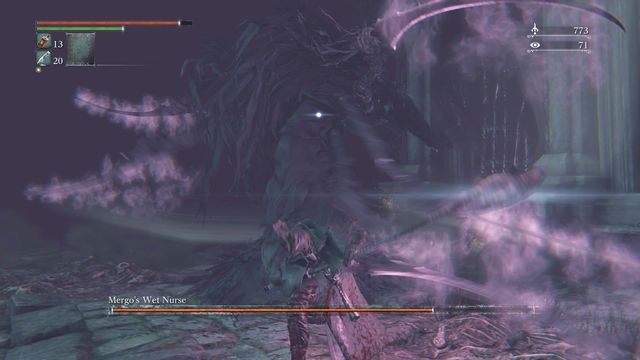 Battle in fog is the hardest part but it gives you opportunity to deal lots of damage. - Mergos Wet Nurse - Boss Fights - Bloodborne - Game Guide and Walkthrough