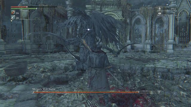 Getting to enemy back gives great possibilities for attack. - Mergos Wet Nurse - Boss Fights - Bloodborne - Game Guide and Walkthrough