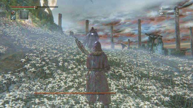 When boss shortens his weapon, be ready for frequent rolls ended with a shot. - Gehrman, the First Hunter - Boss Fights - Bloodborne - Game Guide and Walkthrough