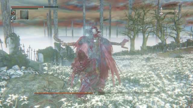 During the change to third phase of the battle you can safely deal some damage to boss. - Gehrman, the First Hunter - Boss Fights - Bloodborne - Game Guide and Walkthrough
