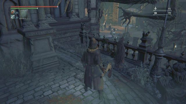 You find Eileen right after you leave Odeon Chapel. - Eileen - Side quests - Bloodborne - Game Guide and Walkthrough