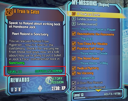 In return for completing mission and killing enemies, you will receive experience points - Experience - General hints - Borderlands 2 - Game Guide and Walkthrough
