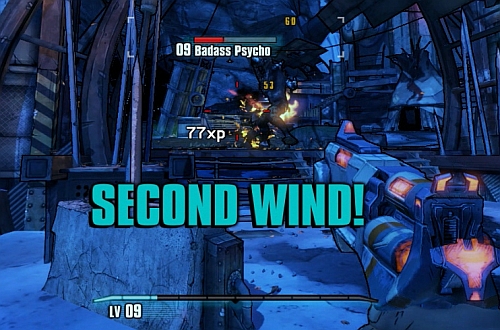 Before the gauge fall to zero, you have to kill an enemy or get reanimated if you're playing with somebody else (by holding down E by default) - Fight for your Life mode - General hints - Borderlands 2 - Game Guide and Walkthrough