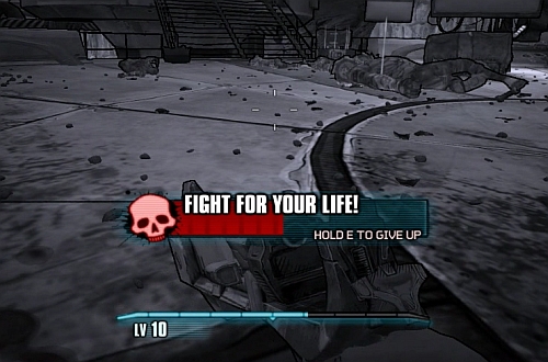 When your health and shield fall to zero, the Fight for Your Life mode will launch - Fight for your Life mode - General hints - Borderlands 2 - Game Guide and Walkthrough