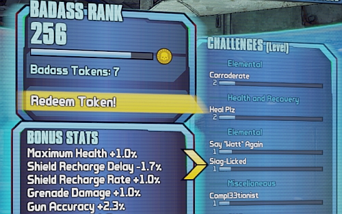 In return for completing given challenges, your Badass rank will increase - Badass Rank challenges - General hints - Borderlands 2 - Game Guide and Walkthrough