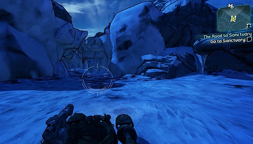 Once on the other side, follow the tunnel [4] north of the landing spot, as seen in the above screenshot - The Road to the Sanctuary - p. 1 - Main missions - Borderlands 2 - Game Guide and Walkthrough