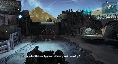 After you exit the tunnel, head further north towards Sanctuary [5] - The Road to the Sanctuary - p. 2 - Main missions - Borderlands 2 - Game Guide and Walkthrough
