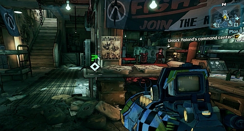 Go up the stairs to the first floor of Roland's headquarters (north of Sanctuary) - Hunting the Firehawk - Main missions - Borderlands 2 - Game Guide and Walkthrough