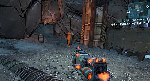 After a few steps you should see an entrance to a cave branch on the left, which will take you to a chest with Class Mods - Hunting the Firehawk - Main missions - Borderlands 2 - Game Guide and Walkthrough