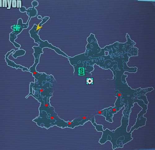 Follow the road pointed on the map - Hunting the Firehawk - Main missions - Borderlands 2 - Game Guide and Walkthrough