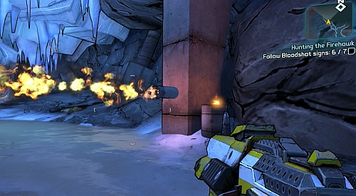 Now you will have to look out for pipes coming out of the walls, ceiling and floor - Hunting the Firehawk - Main missions - Borderlands 2 - Game Guide and Walkthrough