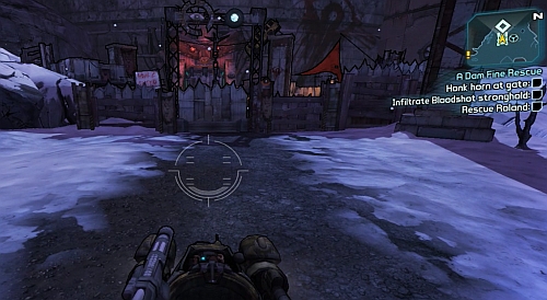 Once you reach Three Horns Divide [1], use the Catch -a- Ride [2] found to the right of the Bandit camp exit - A Dam Fine Rescue - p. 1 - Main missions - Borderlands 2 - Game Guide and Walkthrough
