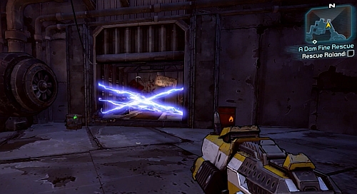 Once you defeat him and move onwards, you will reach a chest behind a force field show in the above screenshot - A Dam Fine Rescue - p. 2 - Main missions - Borderlands 2 - Game Guide and Walkthrough