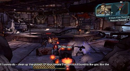 By going further north you will reach a big open room shown in the screenshot - A Dam Fine Rescue - p. 2 - Main missions - Borderlands 2 - Game Guide and Walkthrough