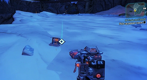 Now pick up the Power Core and use Fast Travel by the descent to this area to return to Sanctuary - A Train to Catch - Main missions - Borderlands 2 - Game Guide and Walkthrough