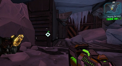 Use Catch -a- Ride on the left side of the gate and drive to Three Horns Valley (if you have activated Fast Travel in this area during No Vacancy, you will save yourself some time) - Rising Action - Main missions - Borderlands 2 - Game Guide and Walkthrough