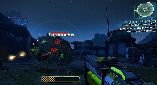 Keep heading deeper into the factory and eventually you will encounter the Thresher [4] - Bright Lights, Flying City - Main missions - Borderlands 2 - Game Guide and Walkthrough