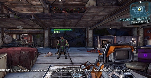 Below you will have to fight a couple Bandits - The Once and Future Slab - Main missions - Borderlands 2 - Game Guide and Walkthrough