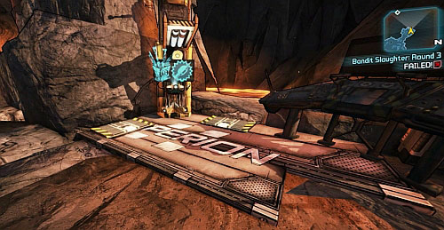 Around the arena you can find devices which will give you an ammo crate when Used - The Talon of God - Main missions - Borderlands 2 - Game Guide and Walkthrough